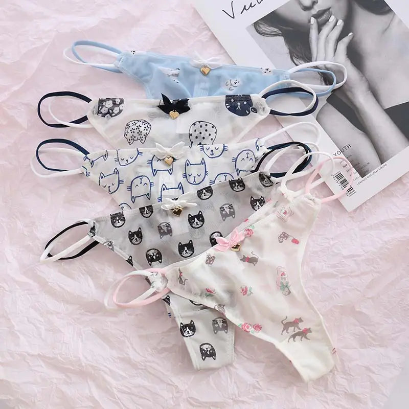 Sexy Mesh Thong Panties for Women