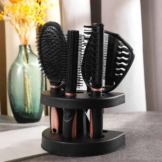 Zoestar 5Pcs Hair Brush and Comb Set for Women and Men (D-Pink)